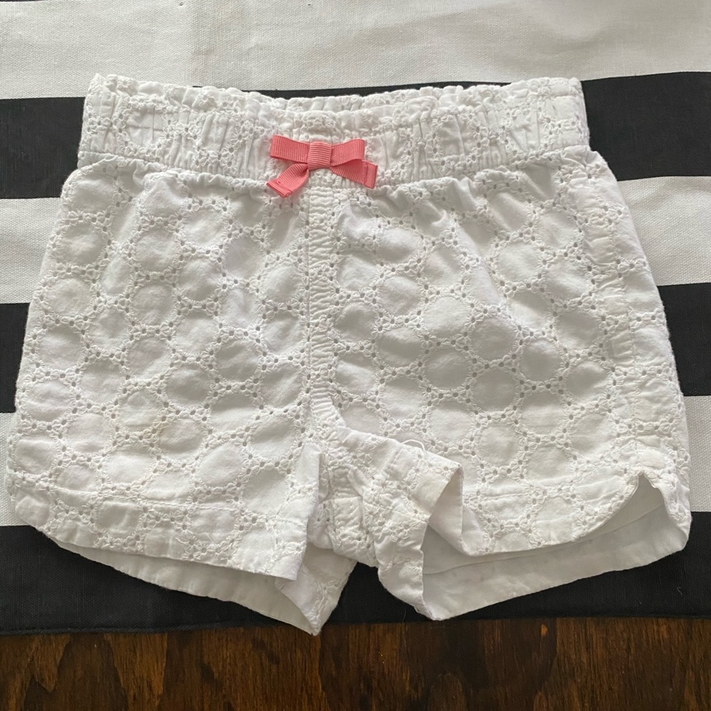 Girls 3T white eyelet shorts